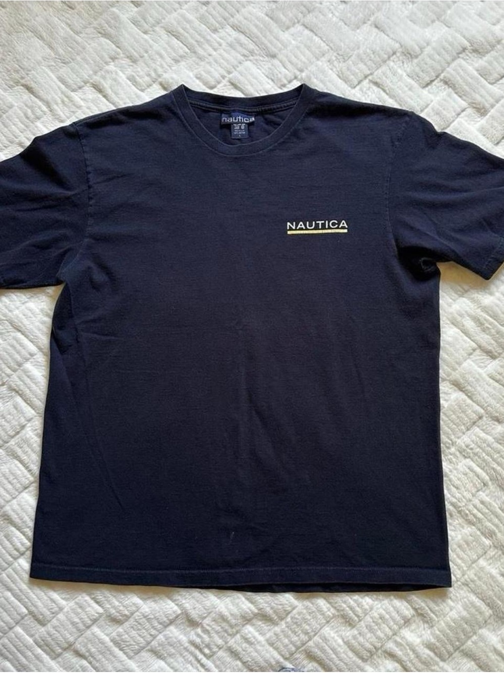 Vintage 1990s Nautica Navy Sail Graphic Tee Large - Picture 2 of 5
